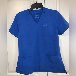 Jaanuu Blue 3pocket Scrub Top